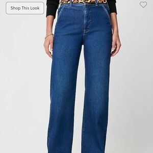 J crew Factory High-rise wide-leg jean in all-day stretch